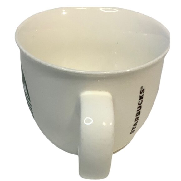 STARBUCKS Coffee Cup Large White  Mug 14 Oz. 2015 Iconic Green Mermaid Siren Log - Picture 3 of 5